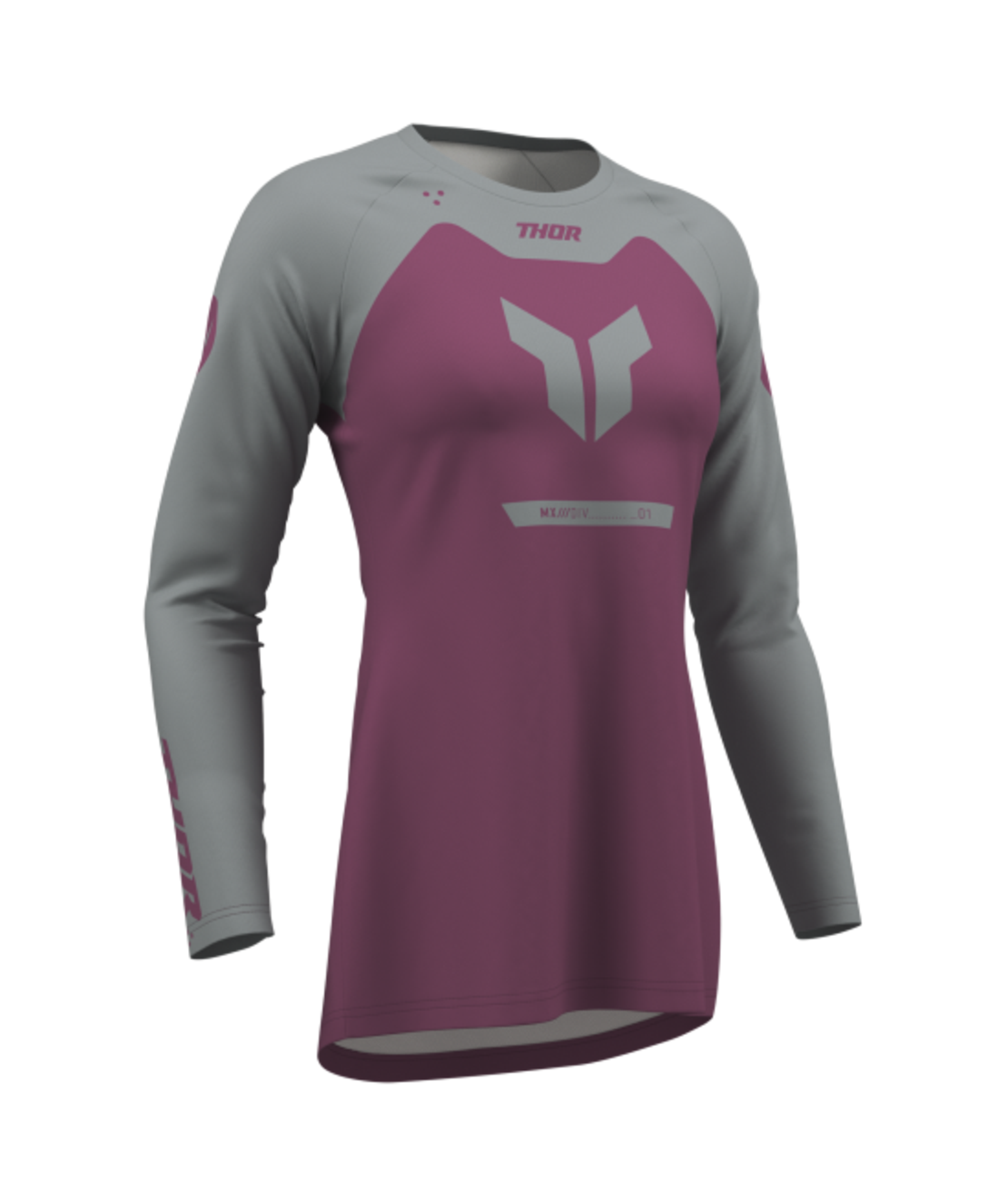 Дамско мотокрос джърси THOR RIDEMODE MENACE PURPLE/GRAY