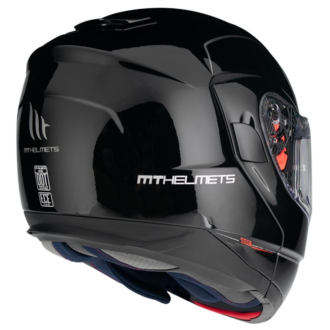 Отваряема каска MT ATOM SOLID GLOSS BLACK
