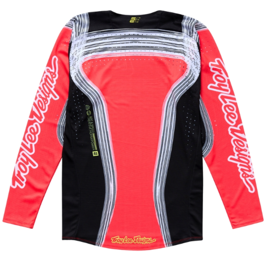 Mотокрос джърси TROY LEE DESIGNS SE PRO Stripes Jersey - Infra Red/Black