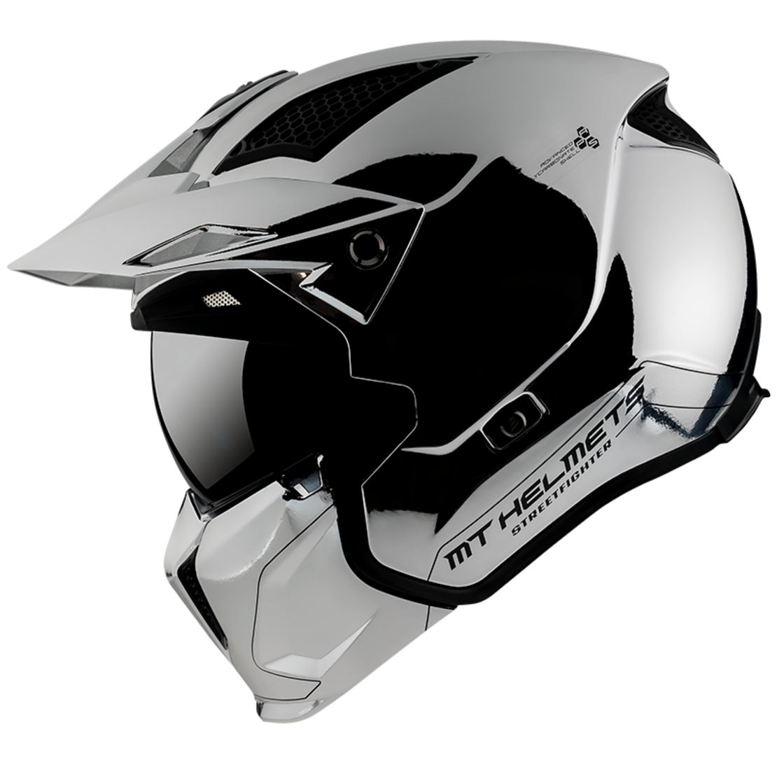 КАСКА MT STREETFIGHTER CHROMED SILVER