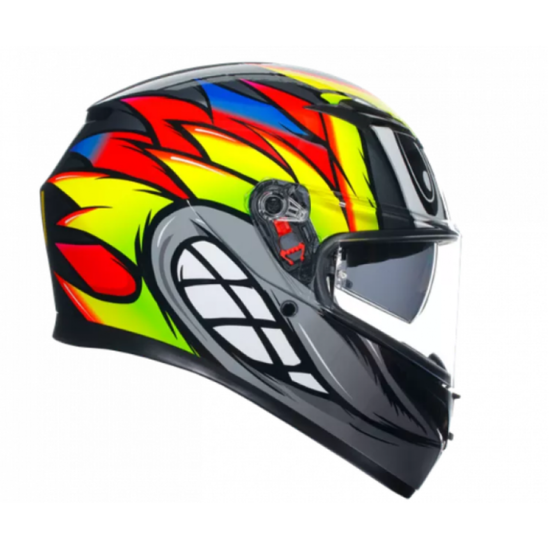 КАСКА  AGV K3 -BIRDY 2.0 GREY/YELLOW/RED