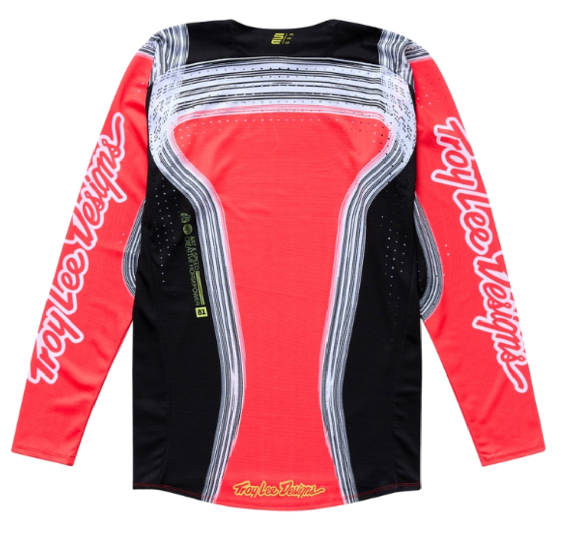 Детско мотокрос джърси TROY LEE DESIGNS SE PRO Stripes Jersey - Infra Red/Black