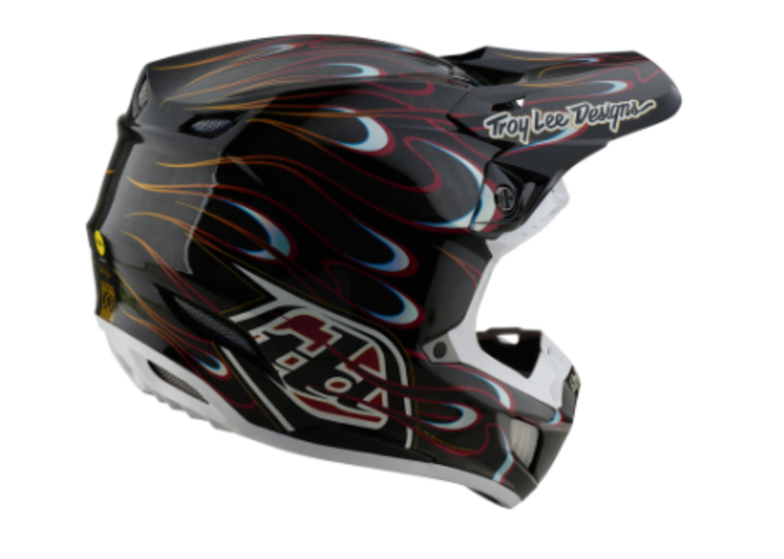 Mотокрос каска TROY LEE DESIGNS SE5 Carbon Torched - Black/Red