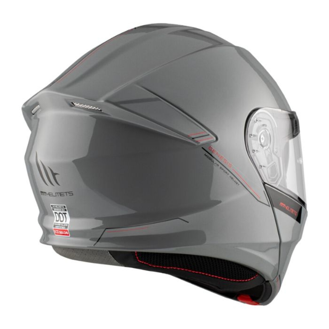 Отваряема каска MT GENESIS SOLID A12 GLOSS GREY