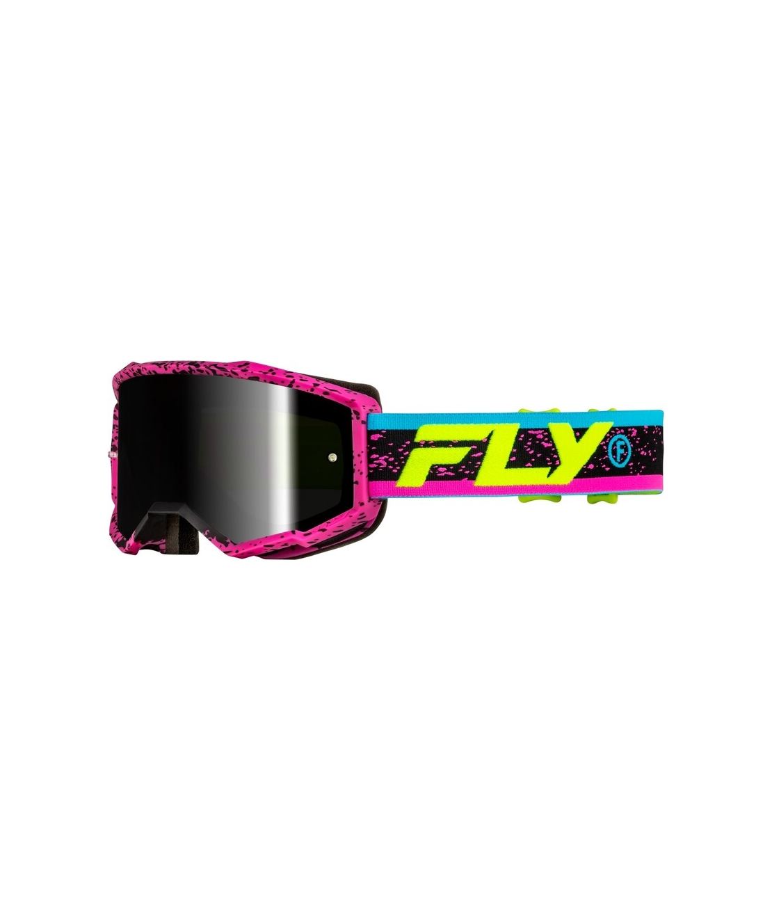 Мотокрос очила FLY RACING Zone Pink/Black/Hi-Vis - Black Mirror/Smoke Lens 2025