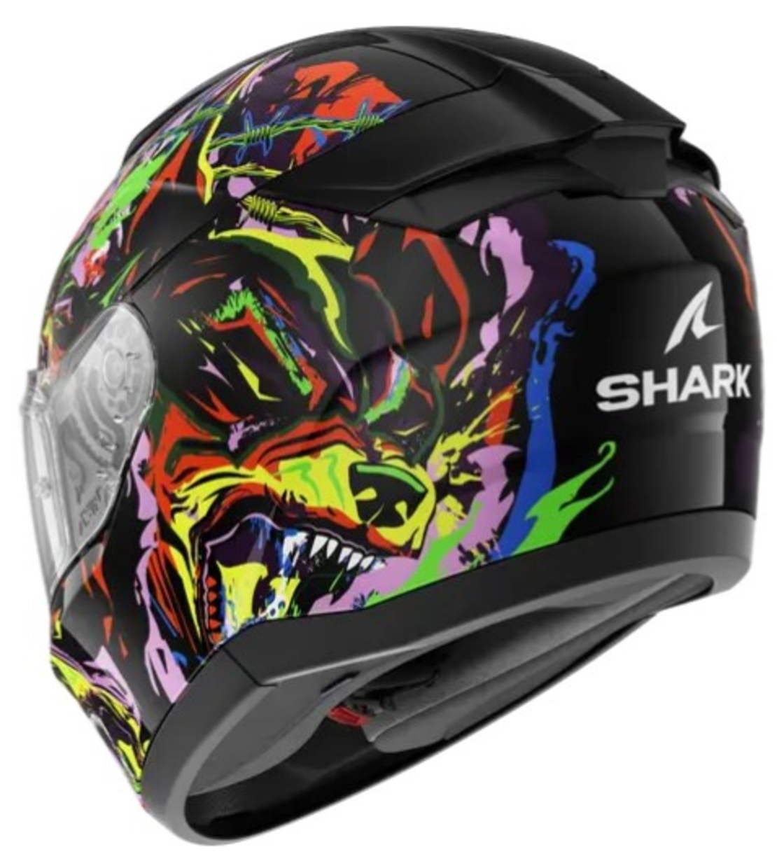 Каска SHARK RIDILL 2 RAGING BEAST Black Violet Yellow