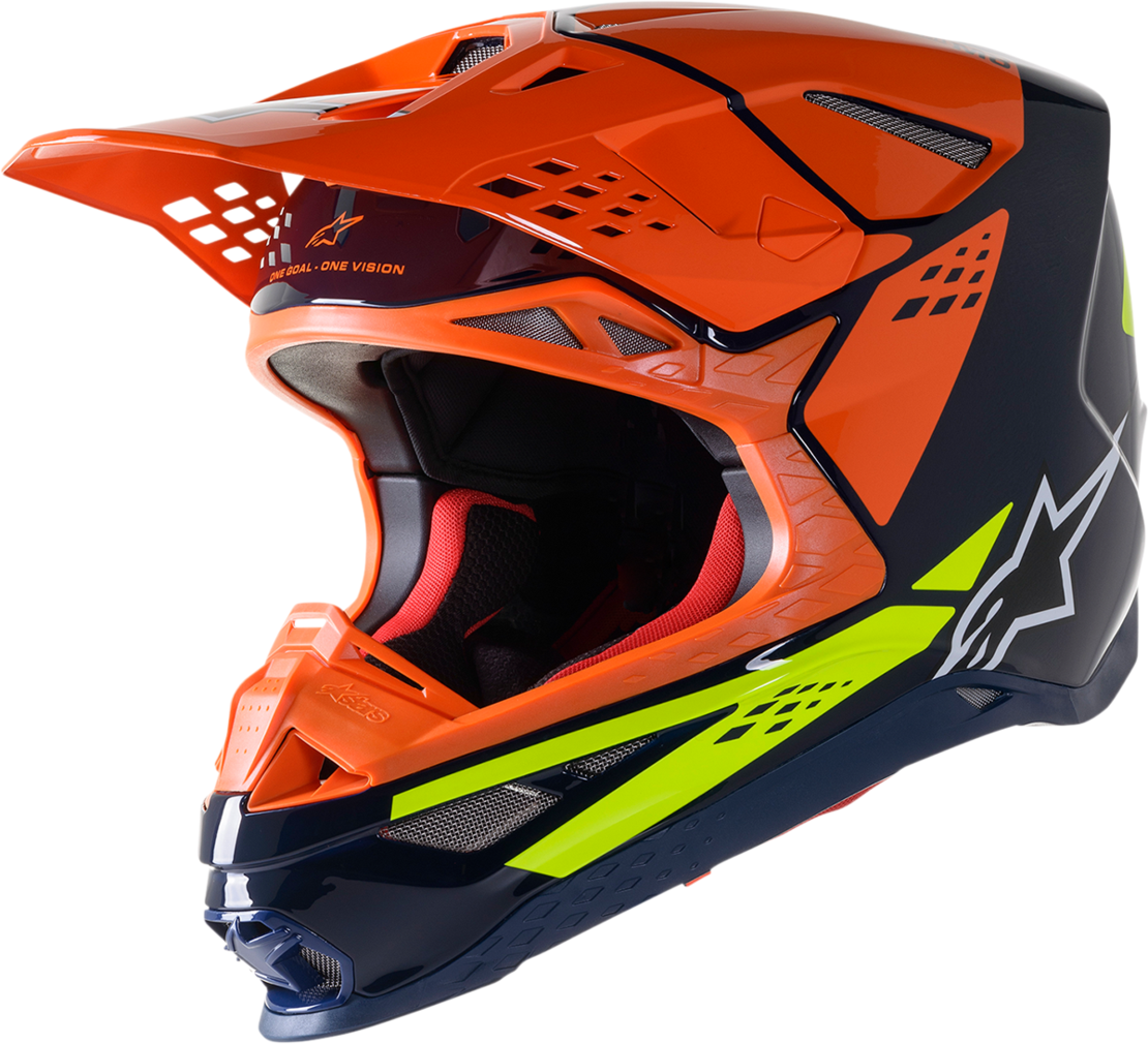 Мотокрос каска ALPINESTARS SM8 Factory BL/OR/YL
