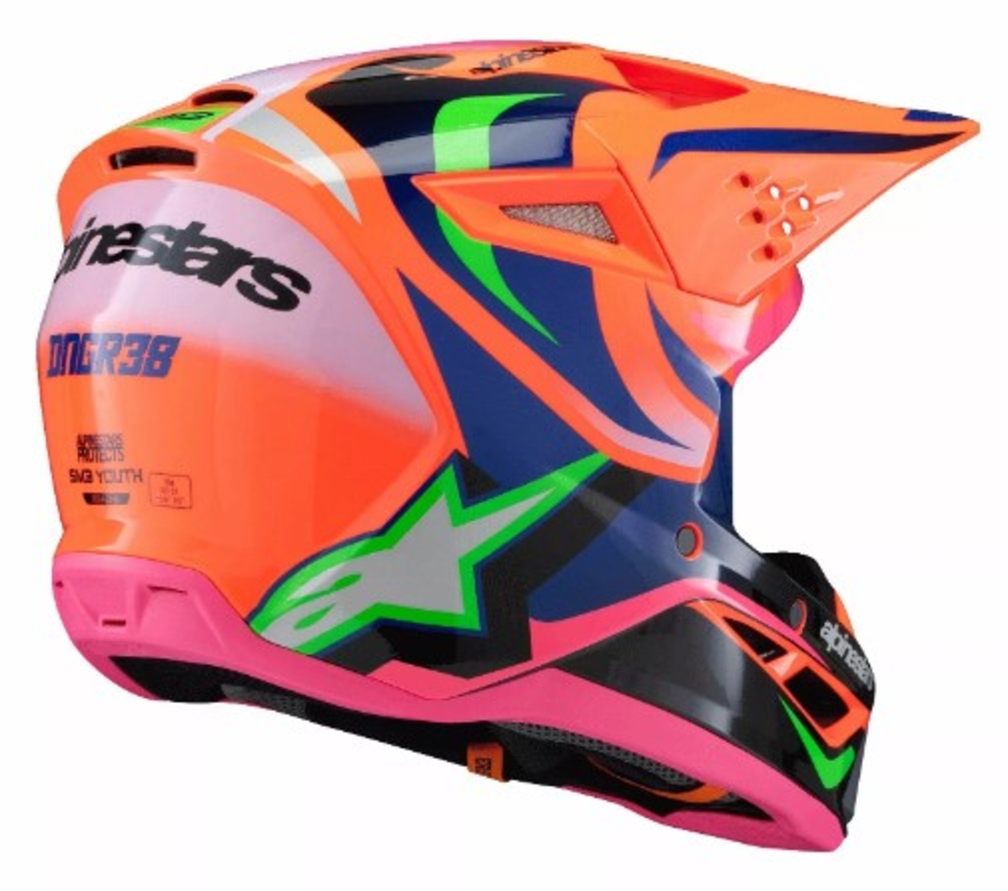 Детска мотокрос каска ALPINESTARS SM3 DEEGAN OR/PU