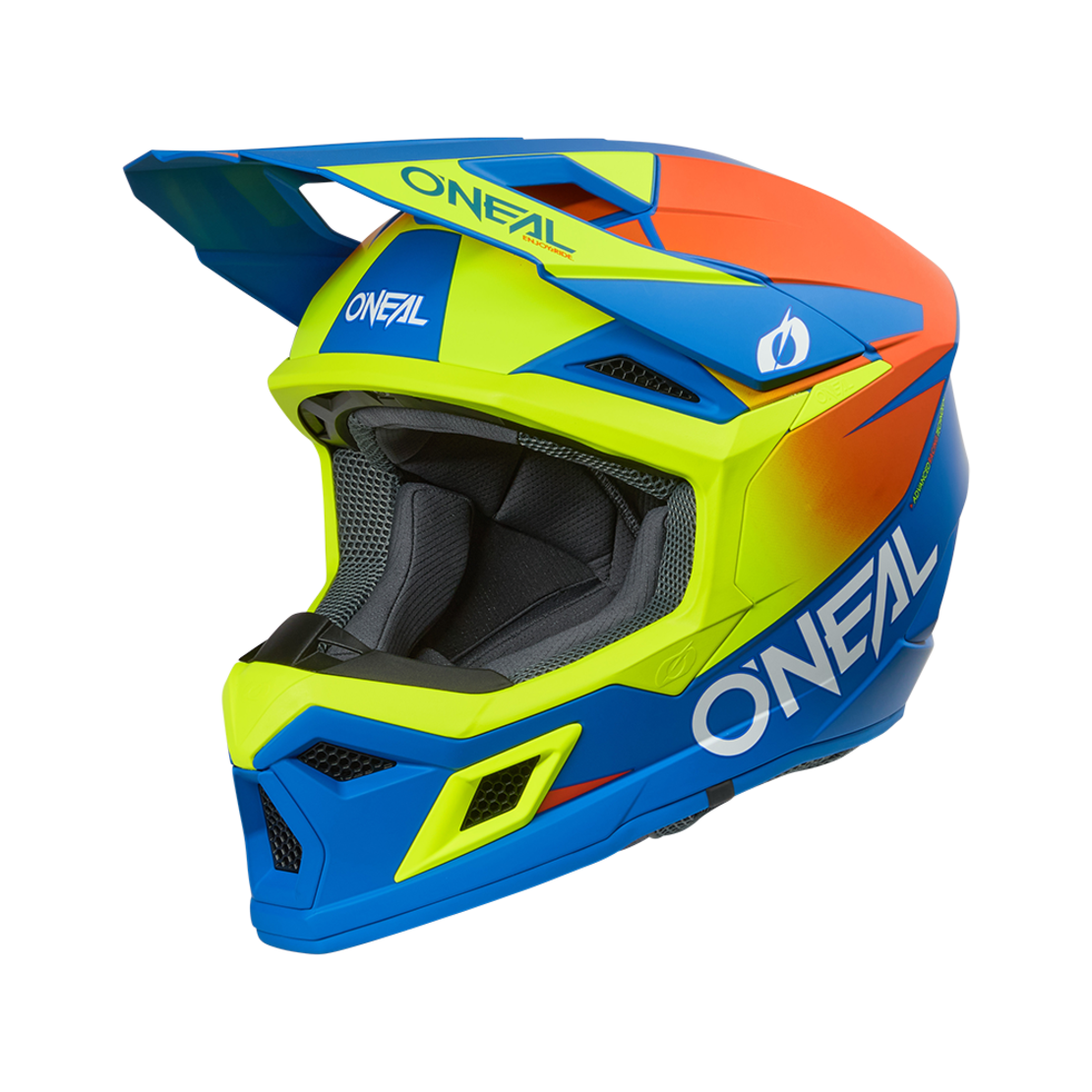 Мотокрос каска O'NEAL 3SERIES SOLID BLUE/NEON V.26