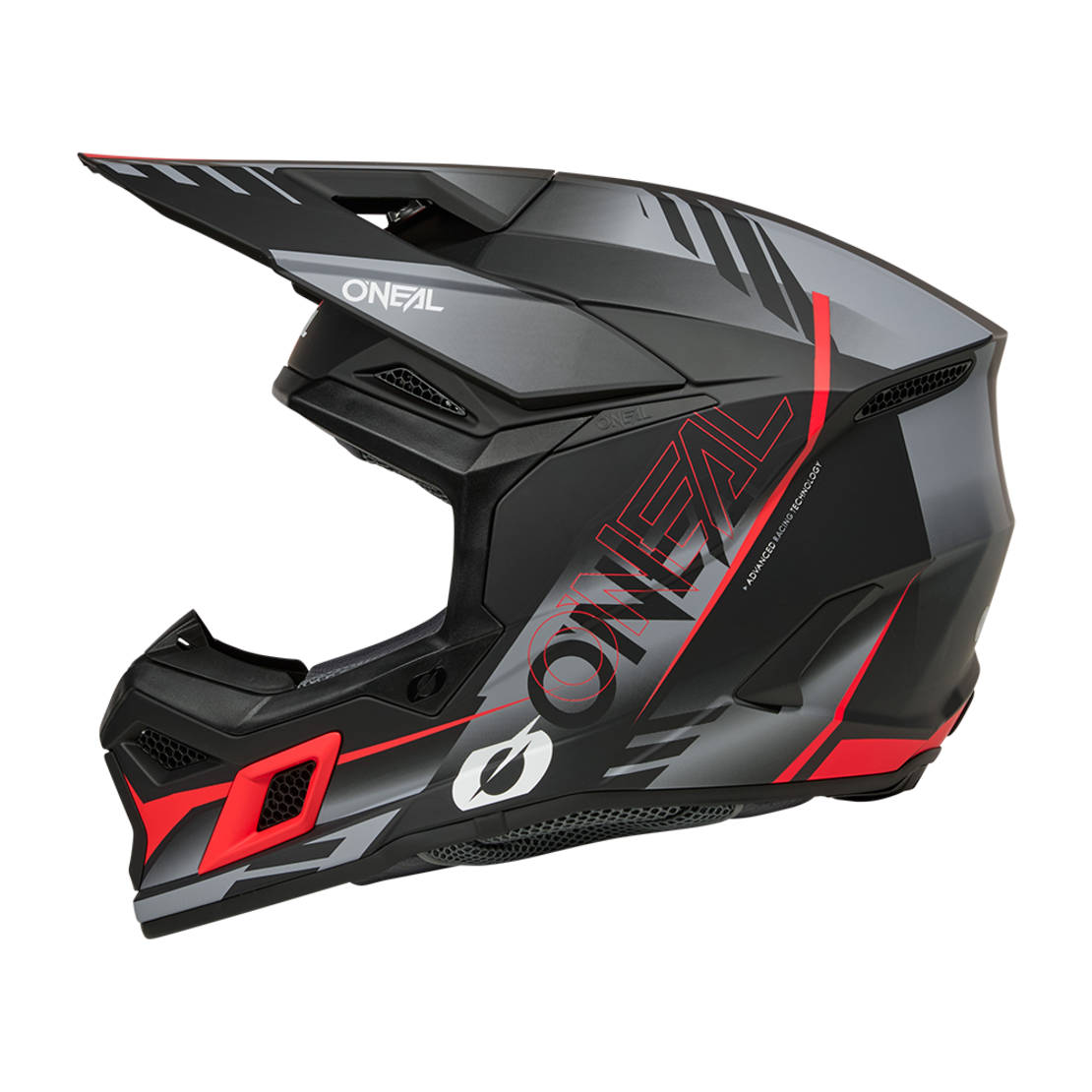 Мотокрос каска O'NEAL 3SERIES HAZE BLACK/GRAY/RED V.26
