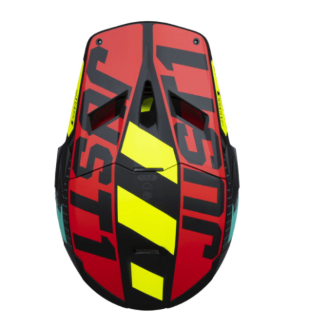 Mотокрос каска Just1 J-22 F Falcon Fluo Red/Yellow/Black