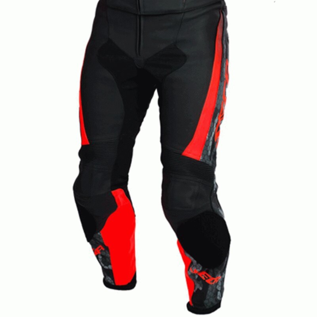 Кожен панталон за мотор SECA SRS II FLUO RED/CAMO