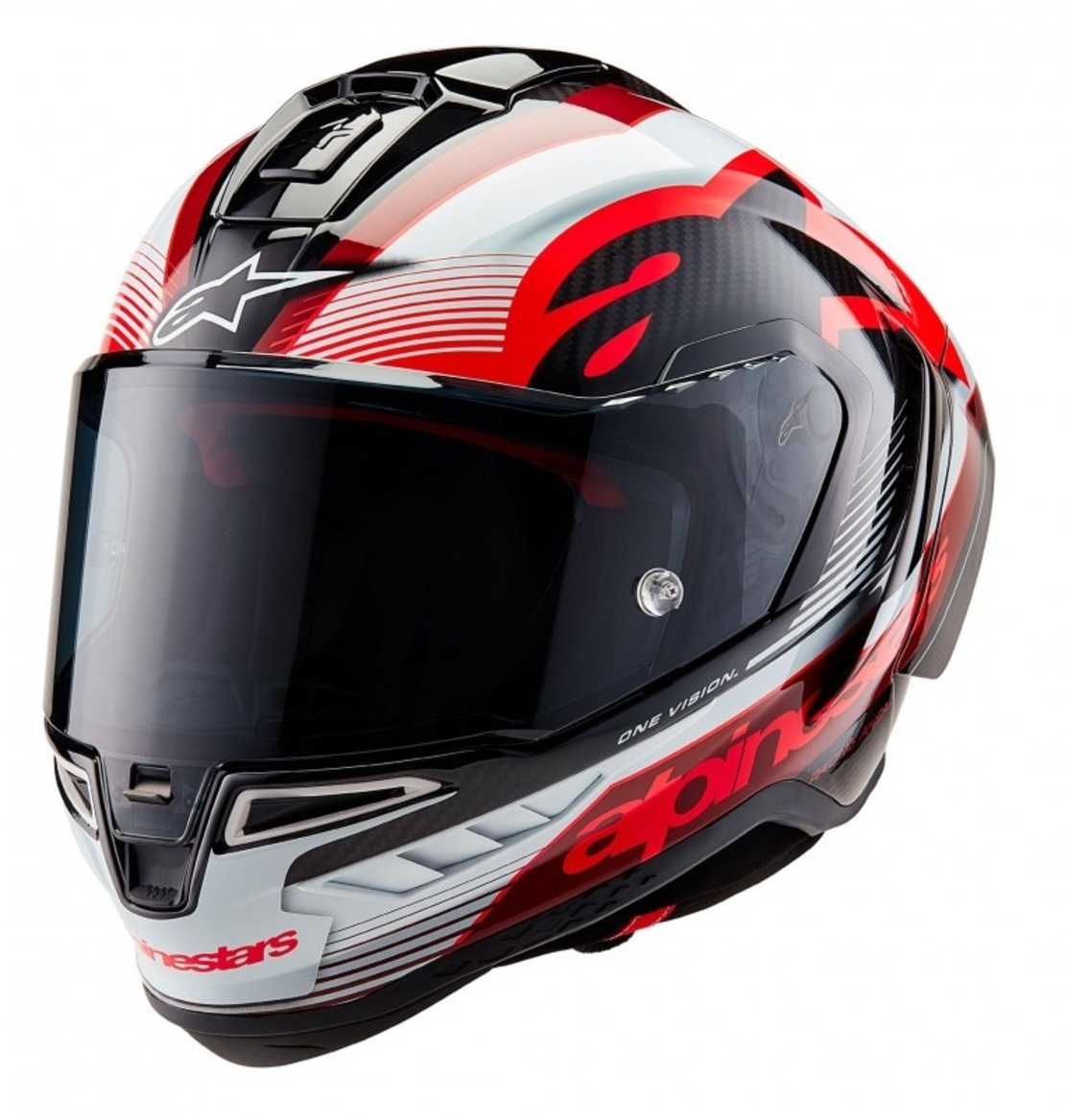 Каска ALPINESTARS Supertech R10 Team Black/Carb/Red/White