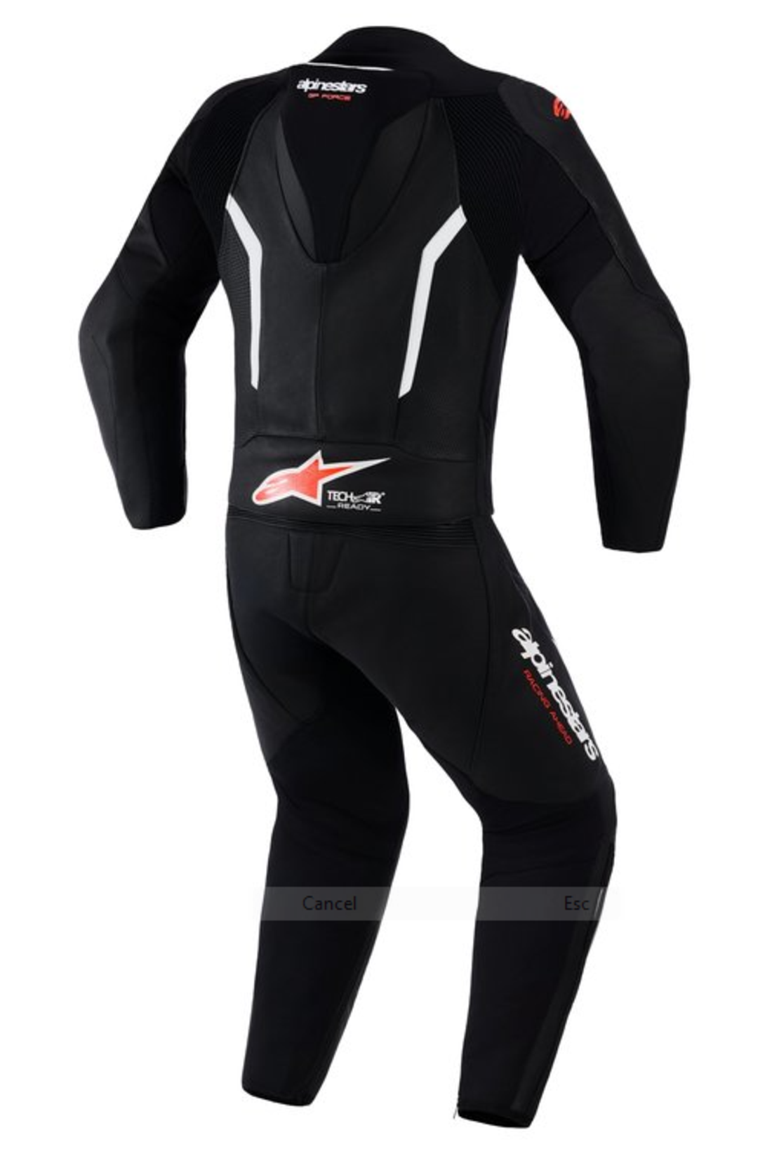 КОЖЕН ЕКИП ALPINESTARS 2PCS GP Force V2 Black/White/Fluo Red
