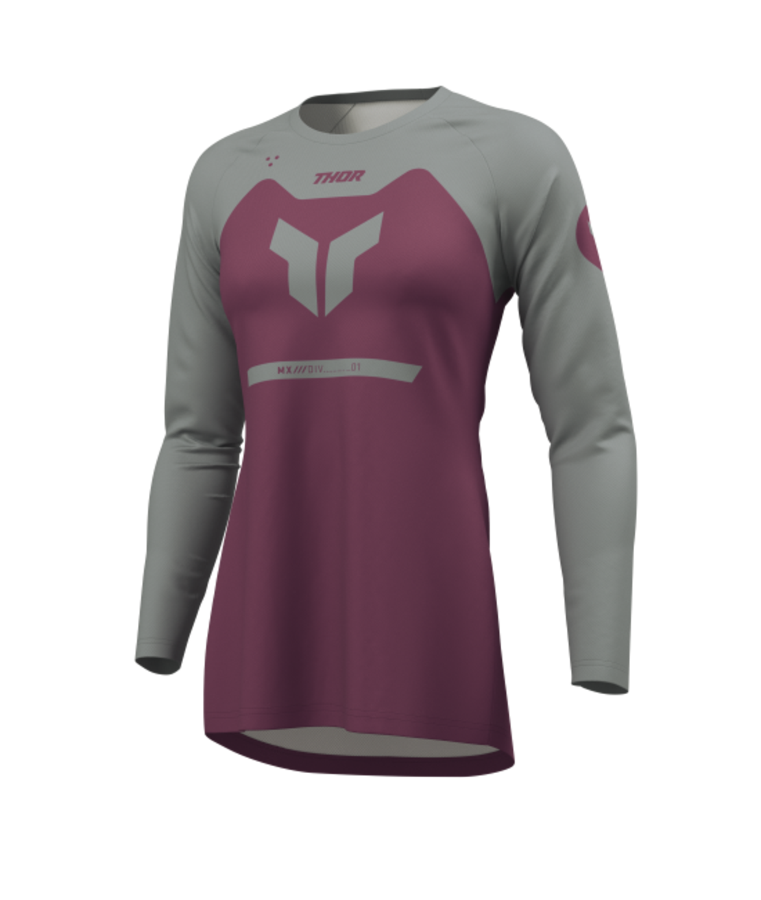 Дамско мотокрос джърси THOR RIDEMODE MENACE PURPLE/GRAY