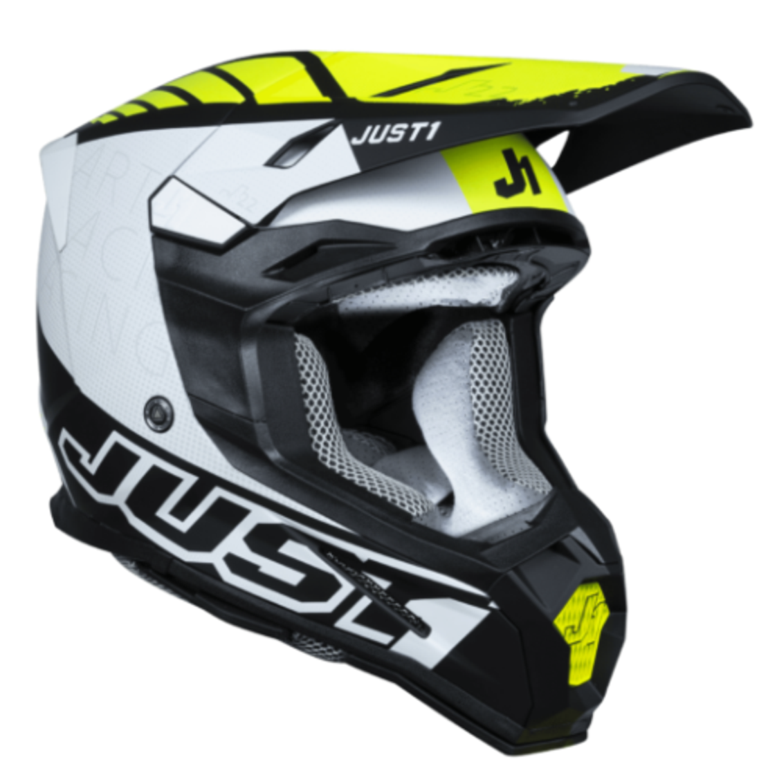 Mотокрос каска Just1 J-22 F Dynamo Fluo Yellow/White/Black
