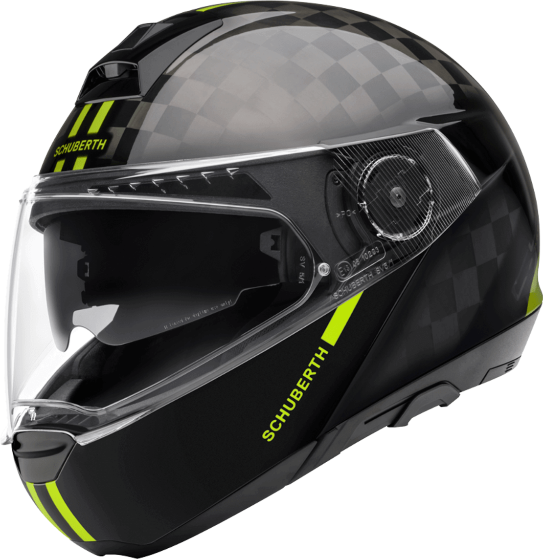 Мото каска SCHUBERTH C4 PRO CARBON BLACK/NEON YELLOW