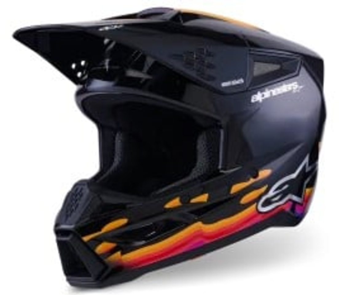 Мотокрос каска ALPINESTARS SM3 FORCE BLACK-GLOSS