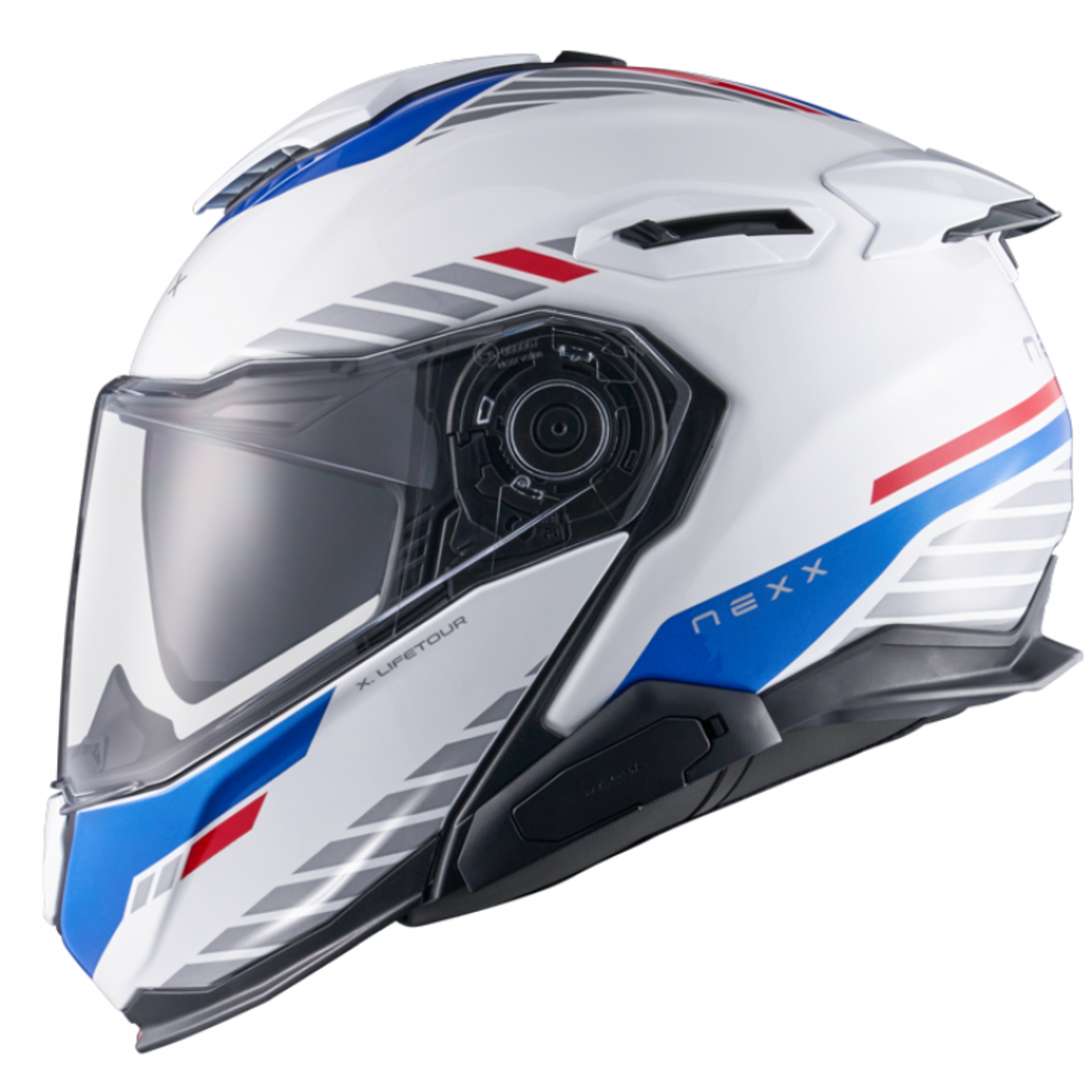Каска NEXX X.LIFETOUR FLIP UP GLOBE WHITE BLUE