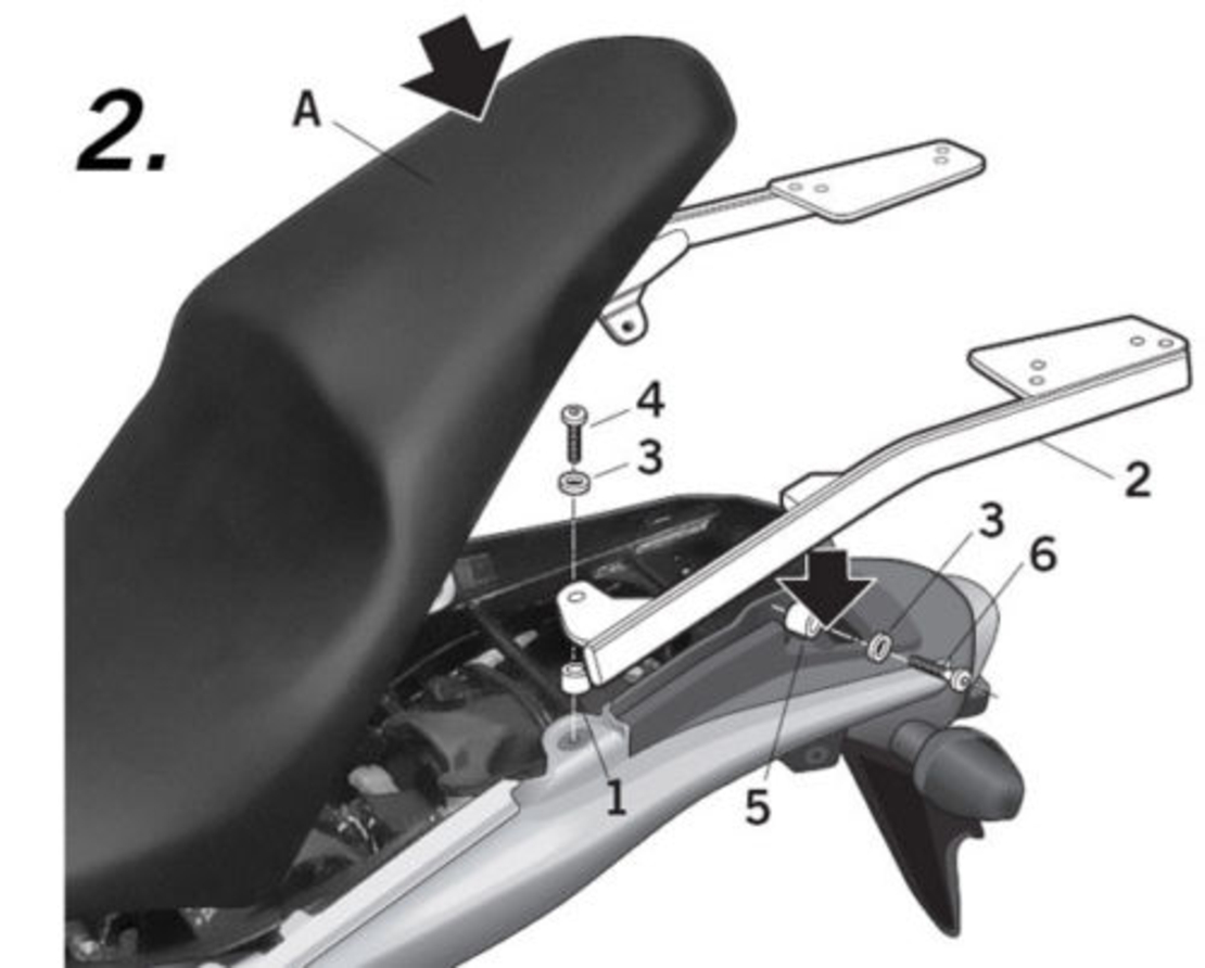 Монтажен комплект за куфари SHAD TOP MASTER HONDA HORNET CB600 F