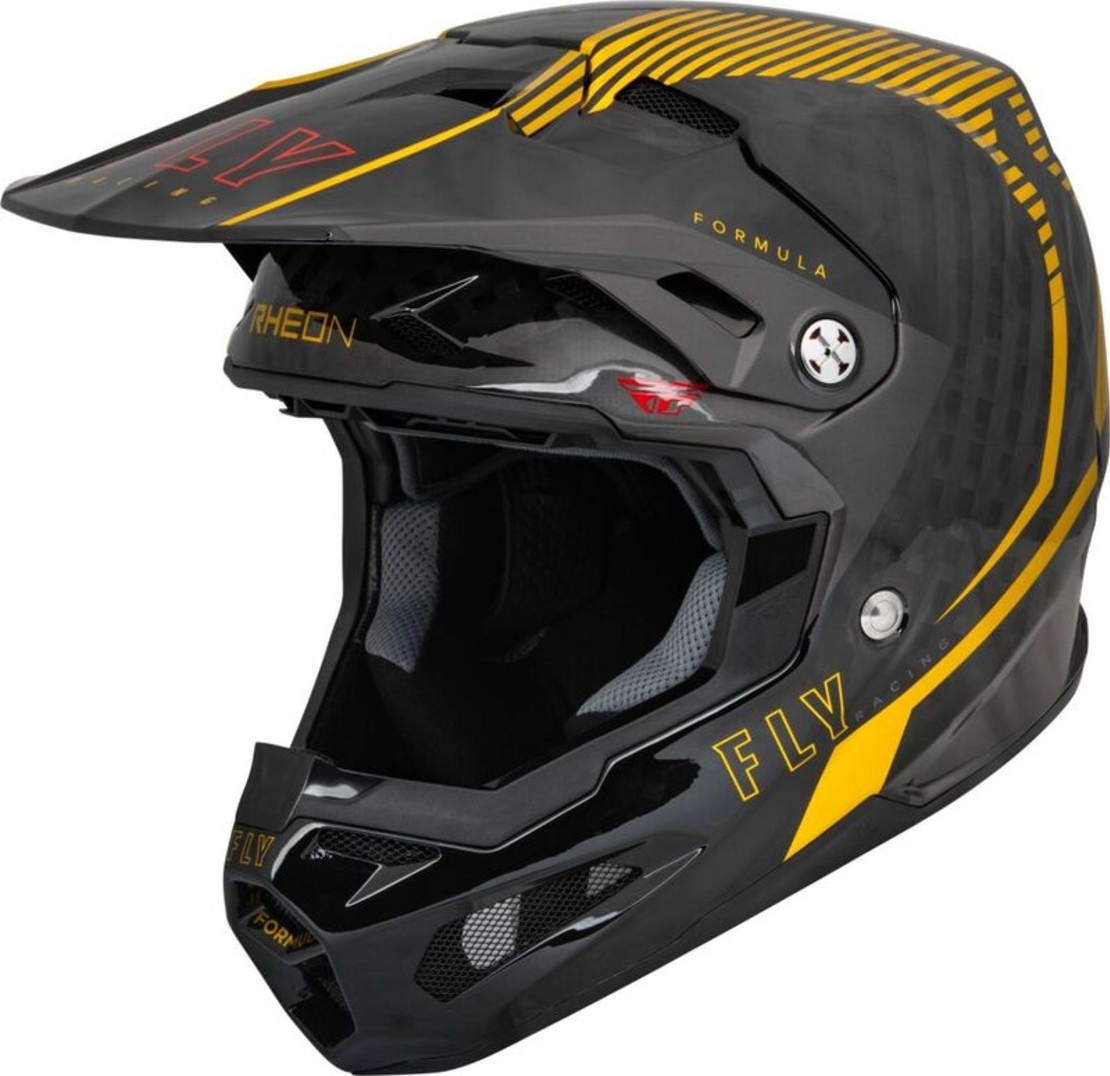 Мотокрос каска FLY RACING Formula Carbon Tracer Helmet - Gold/Black