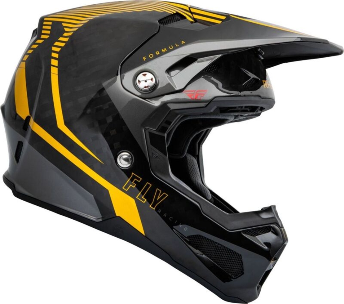 Мотокрос каска FLY RACING Formula Carbon Tracer Helmet - Gold/Black