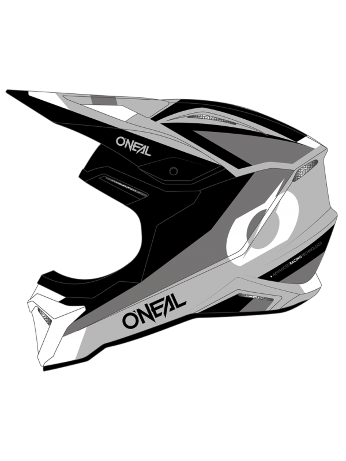 Каска O'NEAL 1SERIES STREAM BLACK/GRAY V.24
