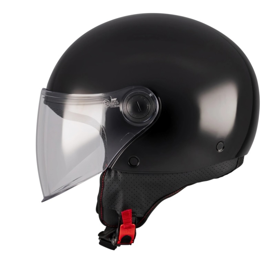 КАСКА ЗА СКУТЕР MT STREET S PURE A1 BLACK GLOSS