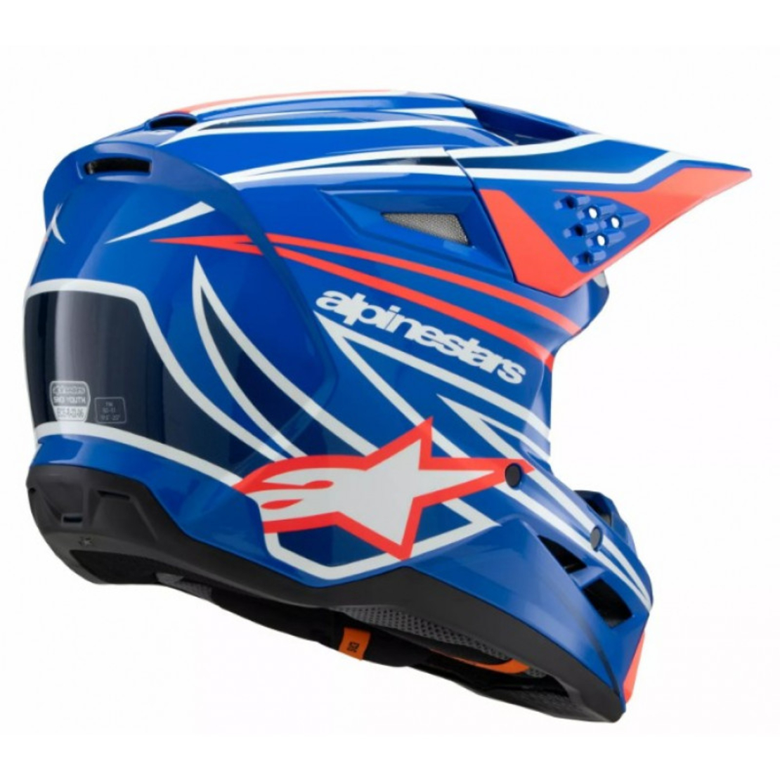Детска каска ALPINESTARS SM3 WURX BLUE/RED/WT/BK