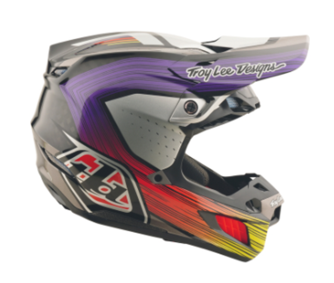 Mотокрос каска TROY LEE DESIGNS SE5 Carbon Stripes - Black/Violet