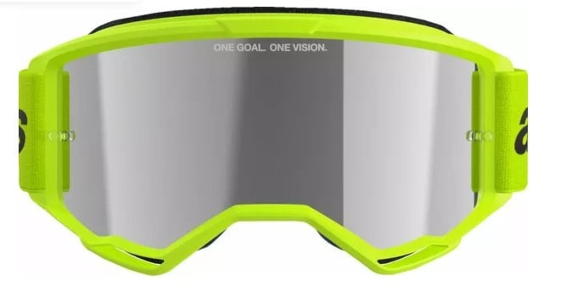 Мотокрос очила ALPINESTARS VISION 3 WORDMARK YLW FLUO MIRROR-SIL