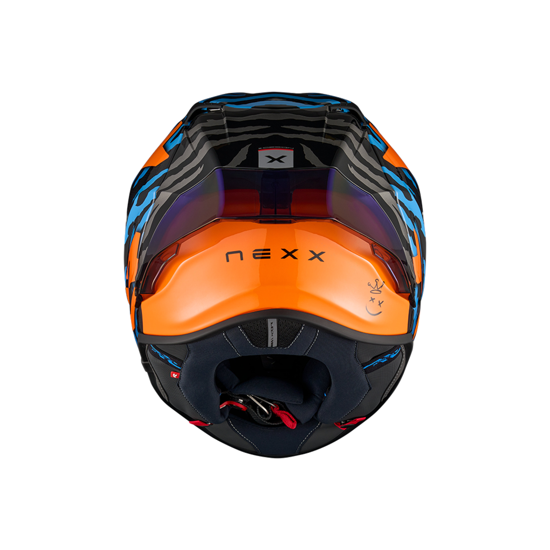 Каска NEXX X.R3R ZIGER ORANGE/BLUE