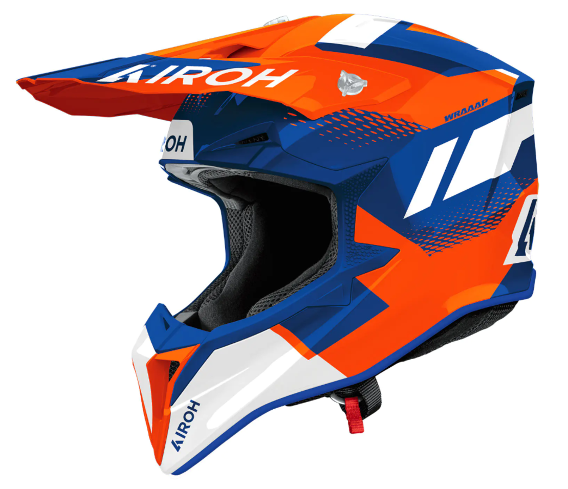 Мотокрос каска AIROH WRAAAP VISION ORANGE/BLUE GLOSS