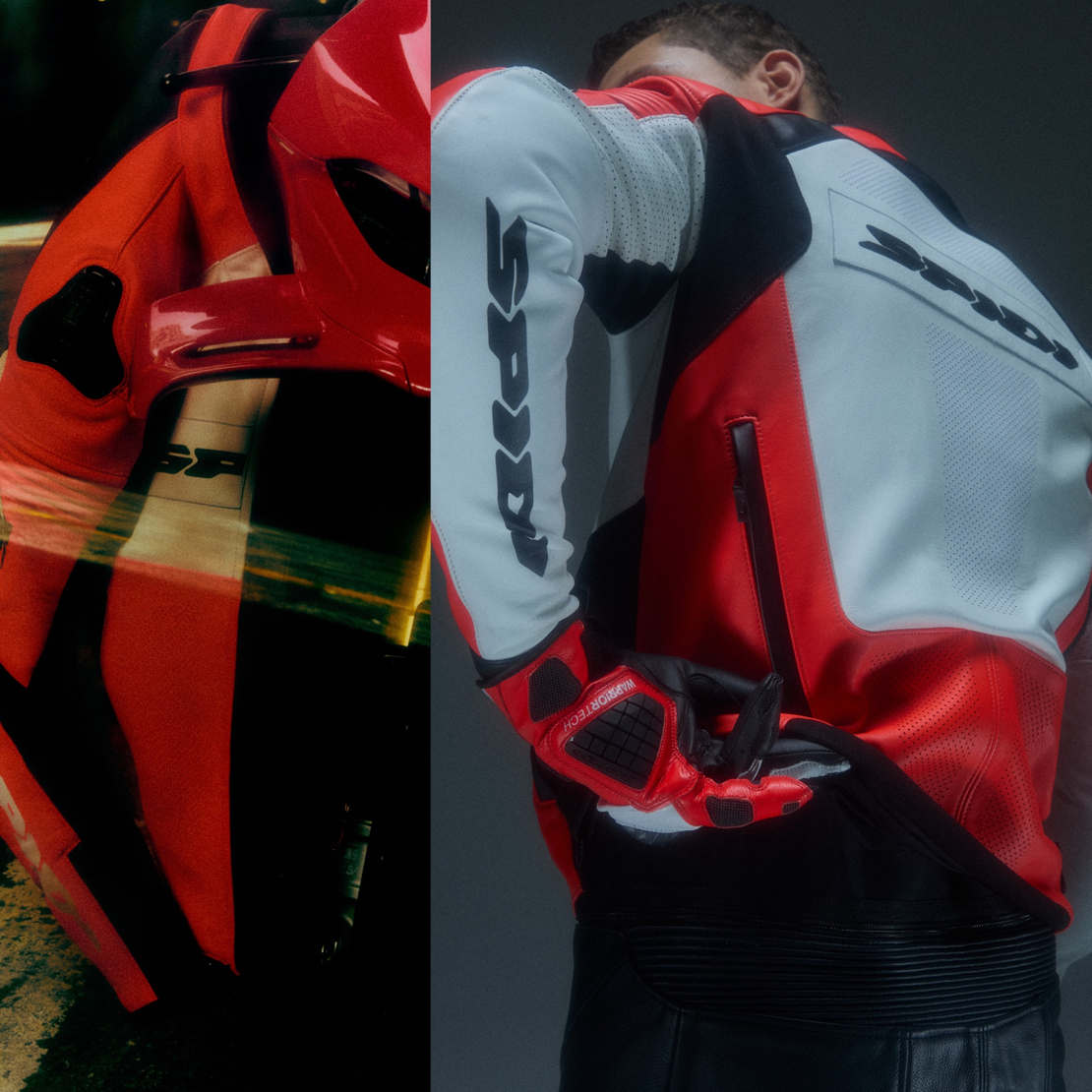 Кожено яке за мотор SPIDI HYPER-V PRO PERFORATED RED/WHITE/BLACK