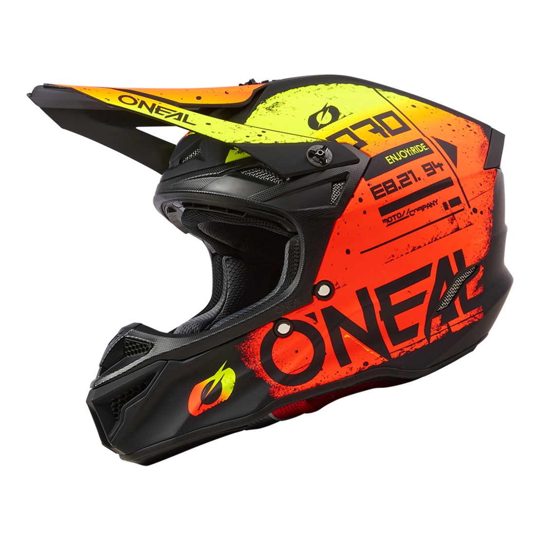 Мотокрос каска O'NEAL 5SERIES SCARZ BLACK/RED/YELLOW V.24