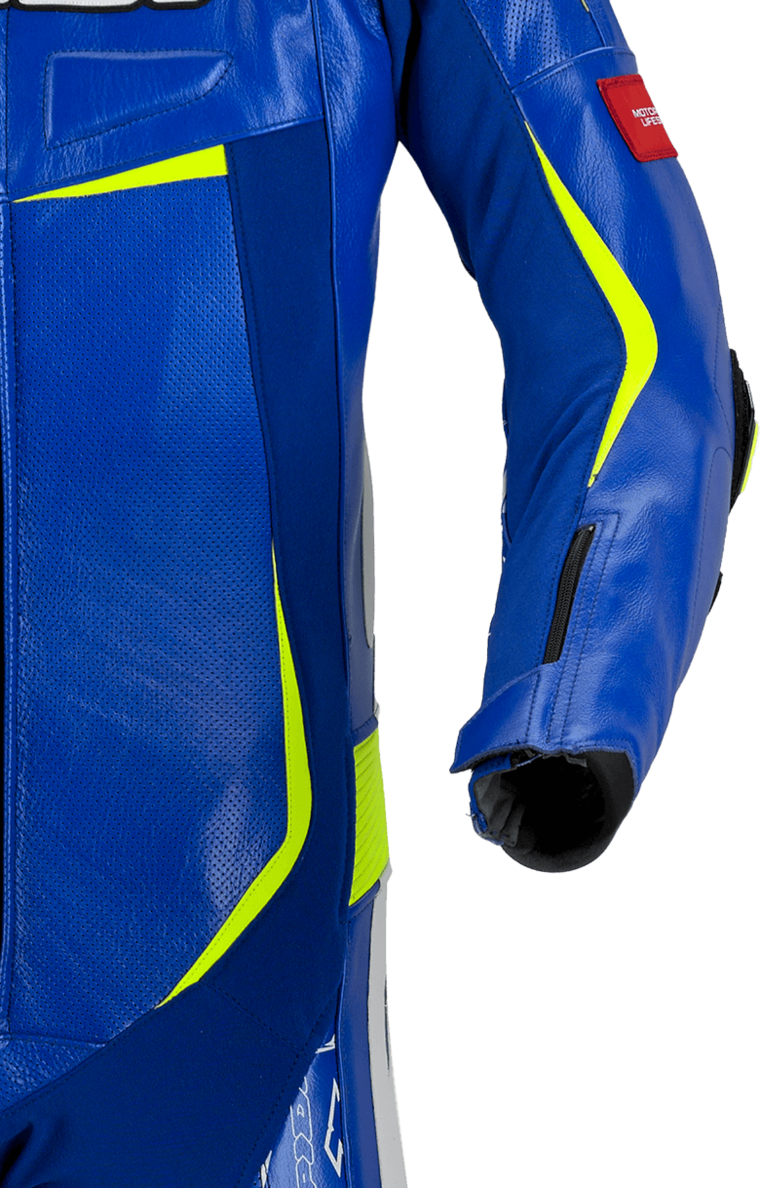 Кожен мото екип с гърбица SPIDI TRACK REPLICA EVO BLUE/YELLOW