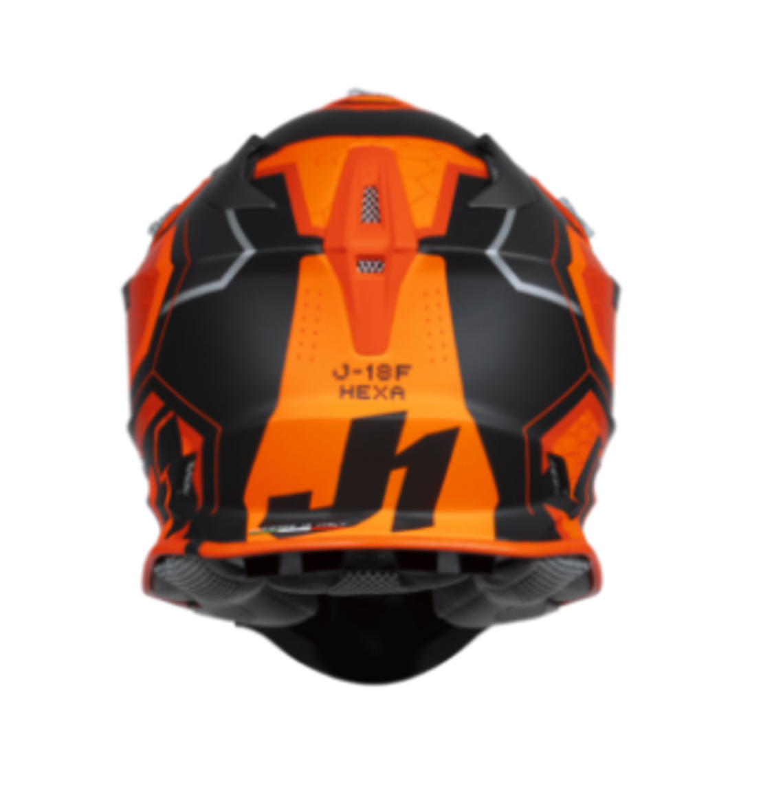 Mотокрос каска Just1 J-18 F Hexa Orange/Titanium/Black