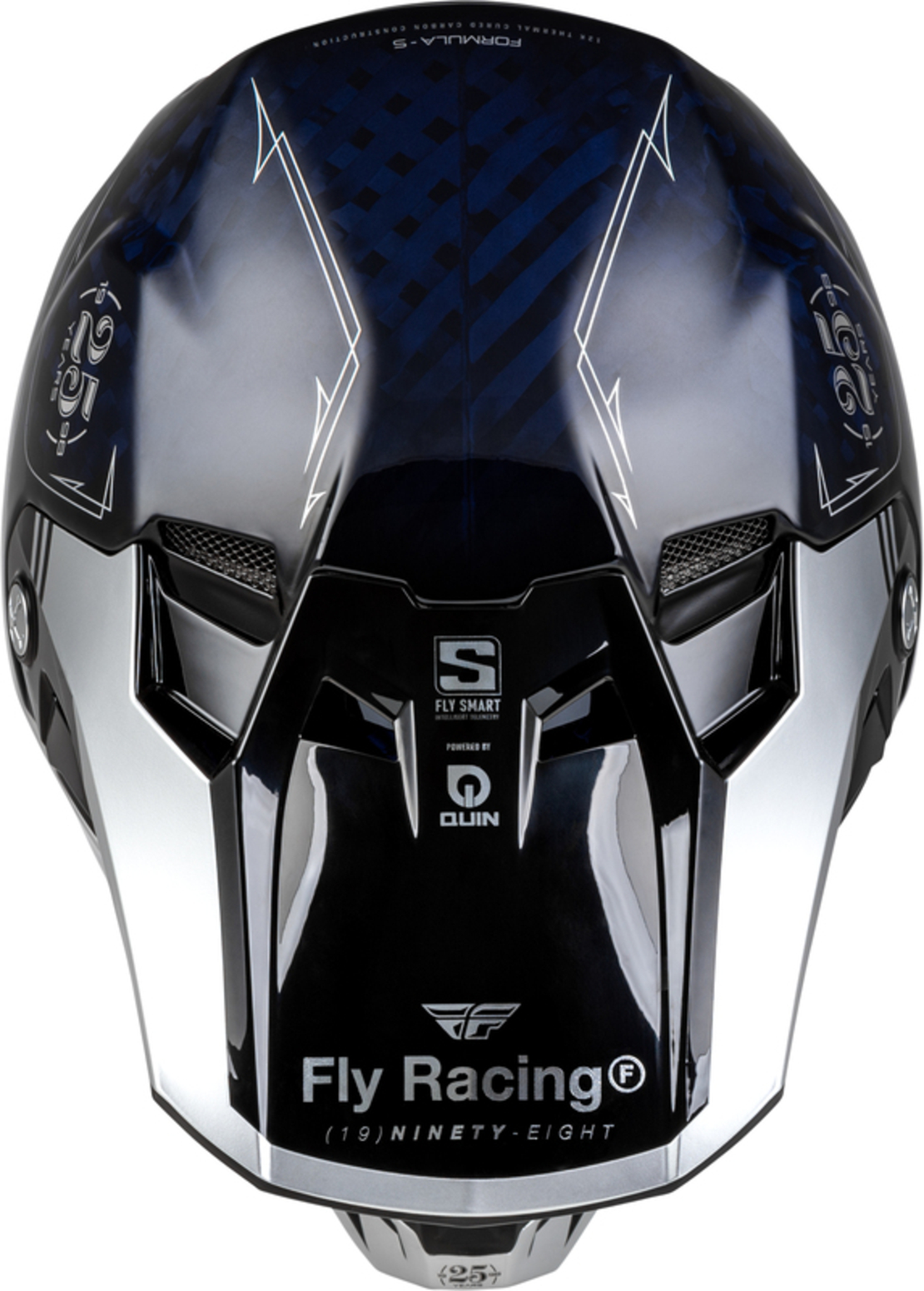Мотокрос каска FLY RACING Formula Smart Carbon Legacy-Blue/Silver