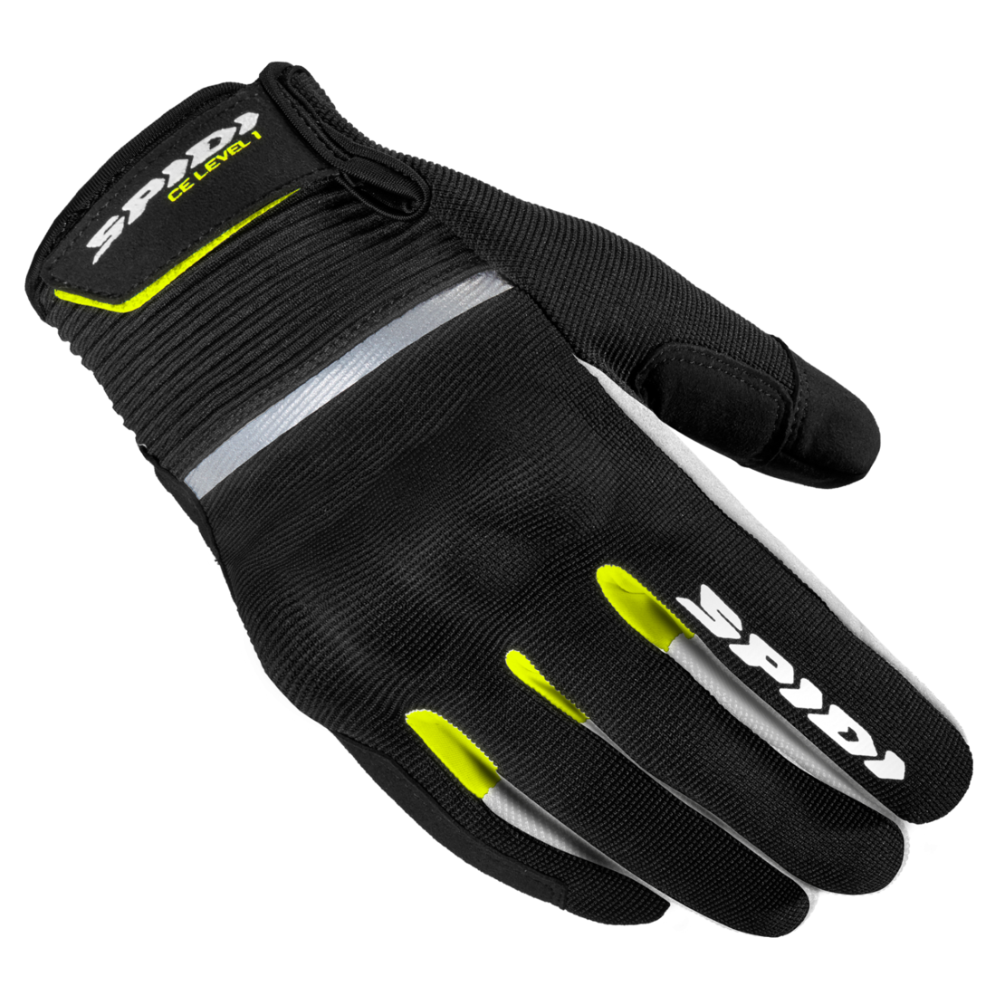 Текстилни мото ръкавици SPIDI FLASH CE BLACK/YELLOW FLUO