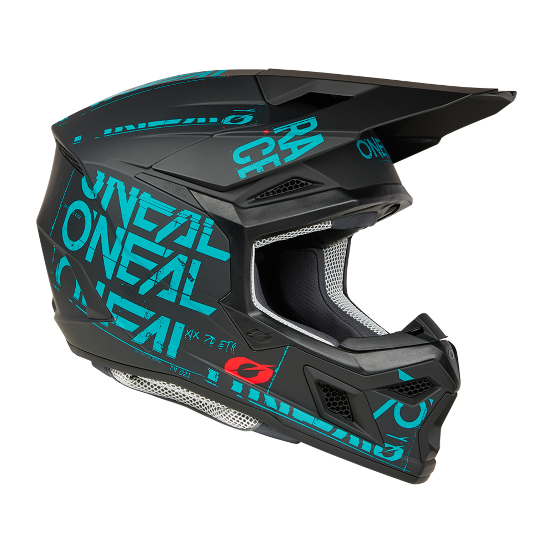 Мотокрос каска O'NEAL 3SERIES STATIC BLACK/TEAL V.25