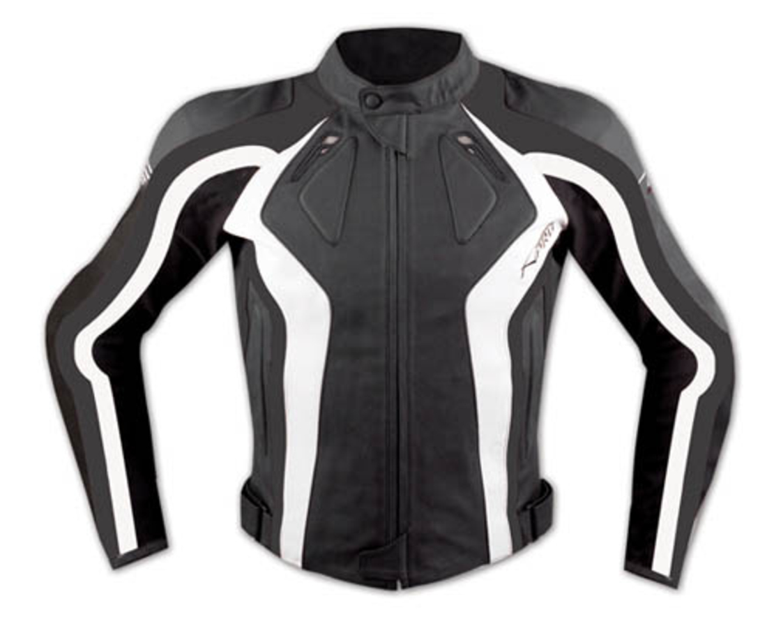 Кожено яке A-PRO FLANGER BLACK/WHITE