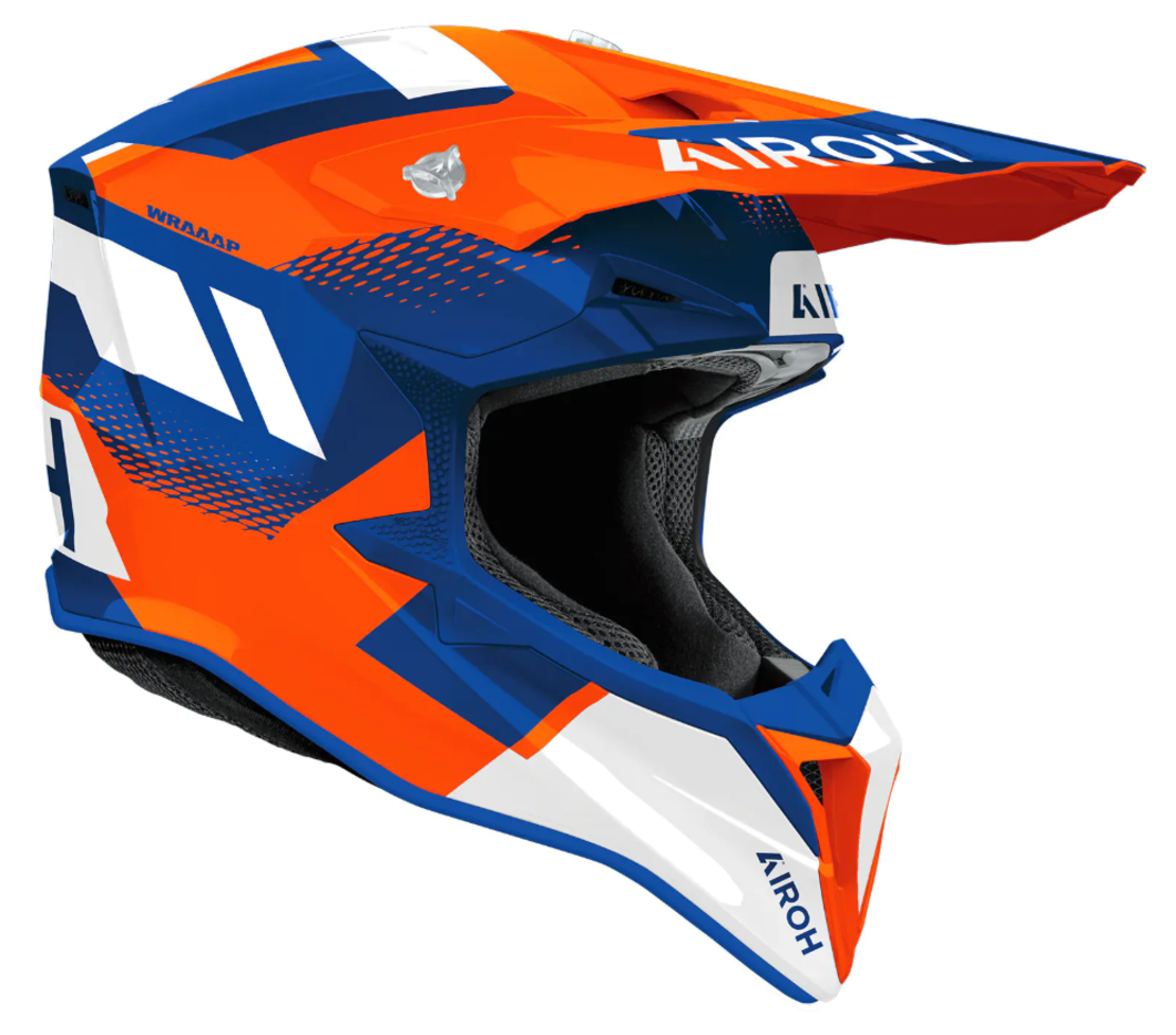 Мотокрос каска AIROH WRAAAP VISION ORANGE/BLUE GLOSS