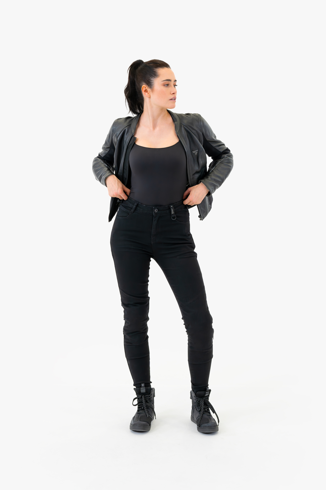 Дамски мото дънки SHIMA FLEXX BLACK