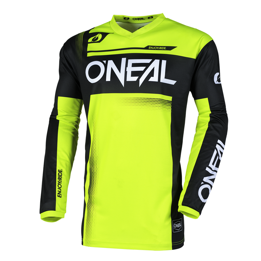Мотокрос блуза O`NEAL ELEMENT RACEWEAR BLACK/NEON YELLOW V.25