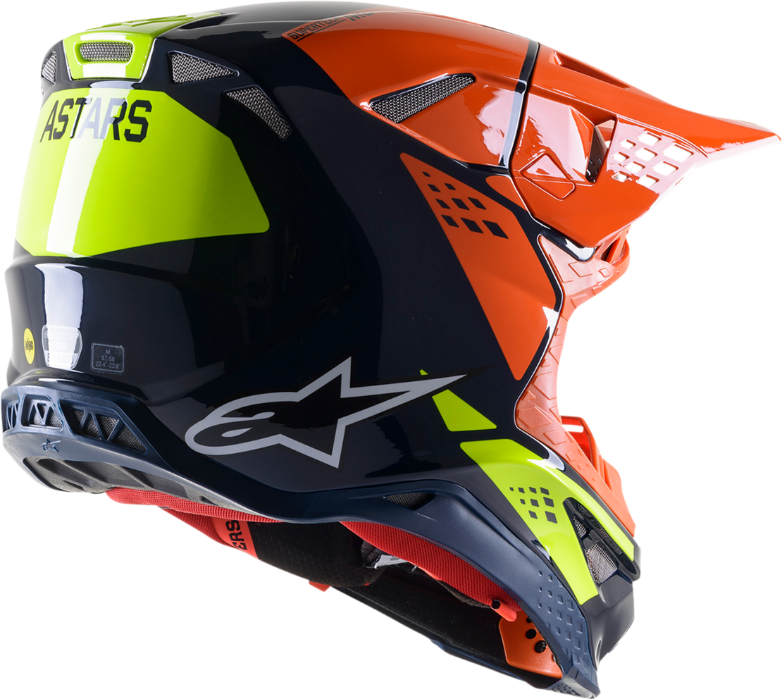 Мотокрос каска ALPINESTARS SM8 Factory BL/OR/YL