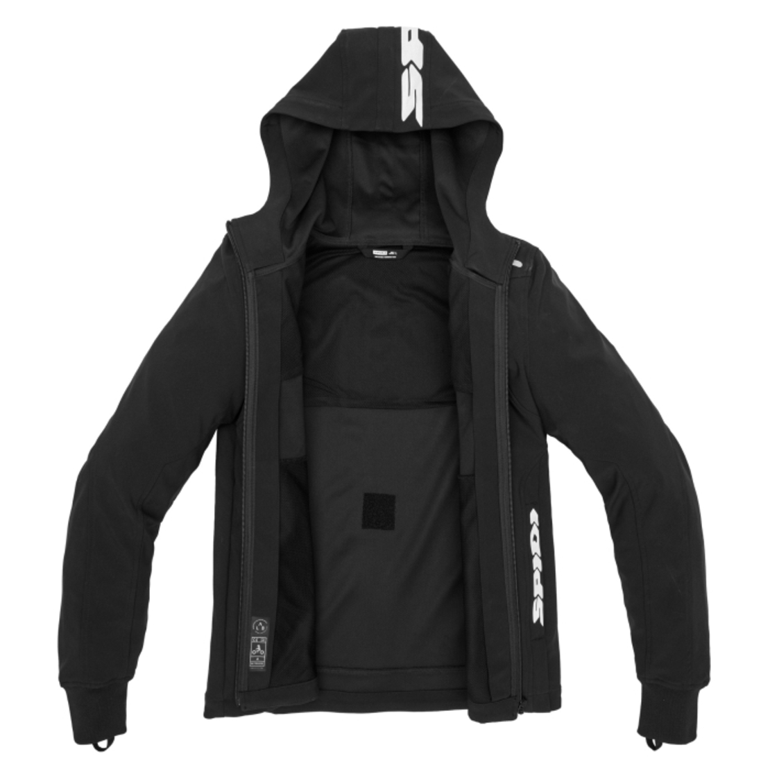Мото суитшърт SPIDI HOODIE ARMOR LIGHT BLACK