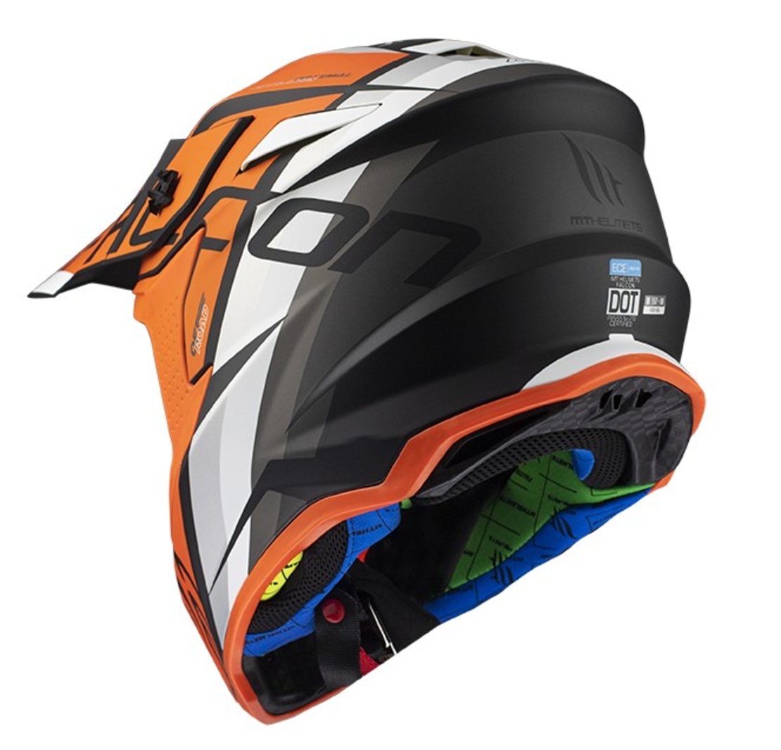 Мотокрос каска MT FALCON THR B4 MATT PEARL ORANGE
