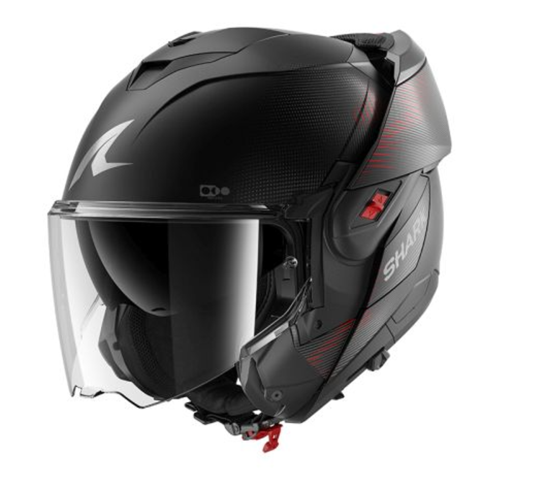 Модуларна каска SHARK OXO SP LYNE MAT BLACK/RED