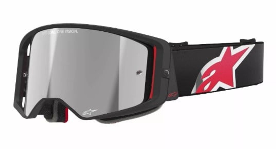 Мотокрос очила ALPINESTARS SUPERTECH CORP BLACK/RED MIRROR-SILVER