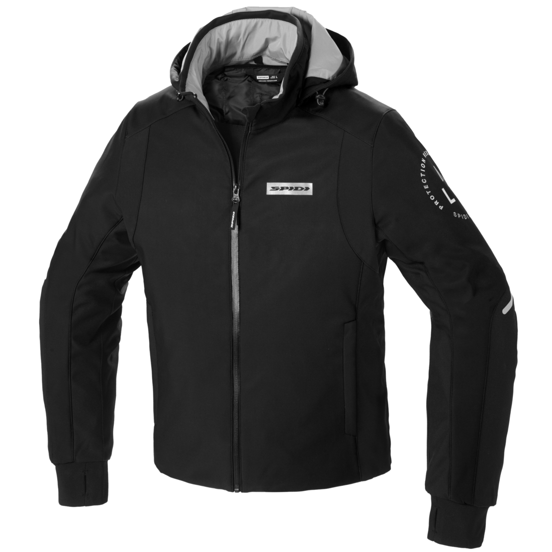 Текстилно мото яке SPIDI Hoodie Armor H2Out Black/White